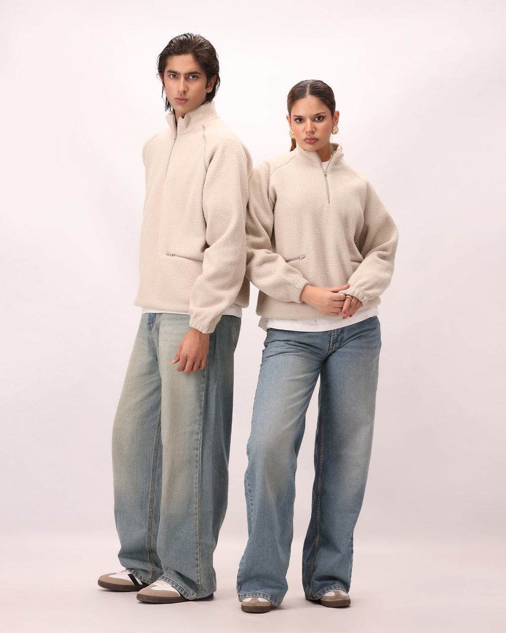 Sherpa Mock Neck ¼-Zip – Sand