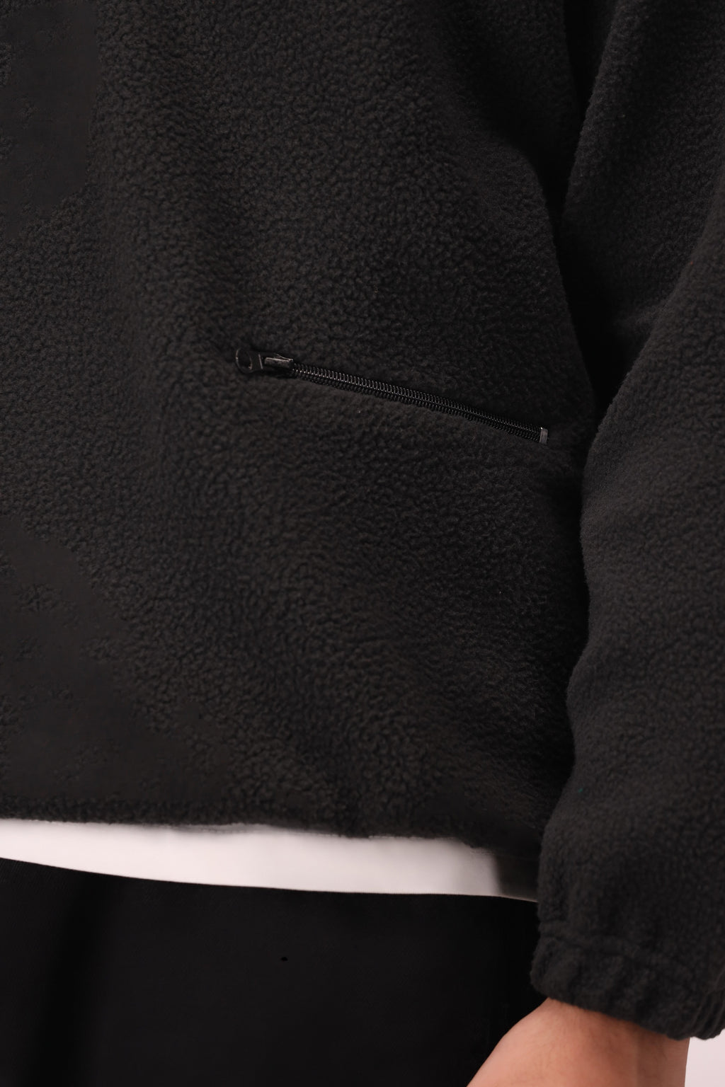 Sherpa Mock Neck ¼-Zip – Jet Black